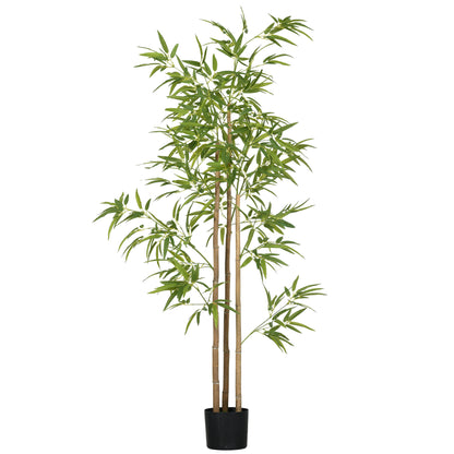 Artificial Bamboo Large 180cm Artificial Plant, Artificial Plants in Pot, Lifelike Bamboo with Artificial Moss for Living Room Bedroom Office Garden Gift