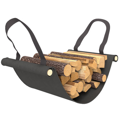 Firewood Rack Metal 120 x 36 x 99cm Firewood Rack with Waterproof Cover Protective Cover Outdoor Wood Rack up to 150kg Firewood Rack for Firewood, Fireplace Wood Storage for Garden Outside Black