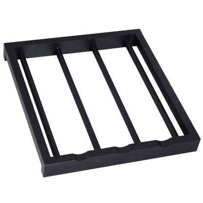 Mobile Kitchen Trolley with Wheels Vegetable Trolley Kitchen Cart with 2 Drawers 2 Baskets and 2 Shelves for Dining Room 74x37x76 cm Black