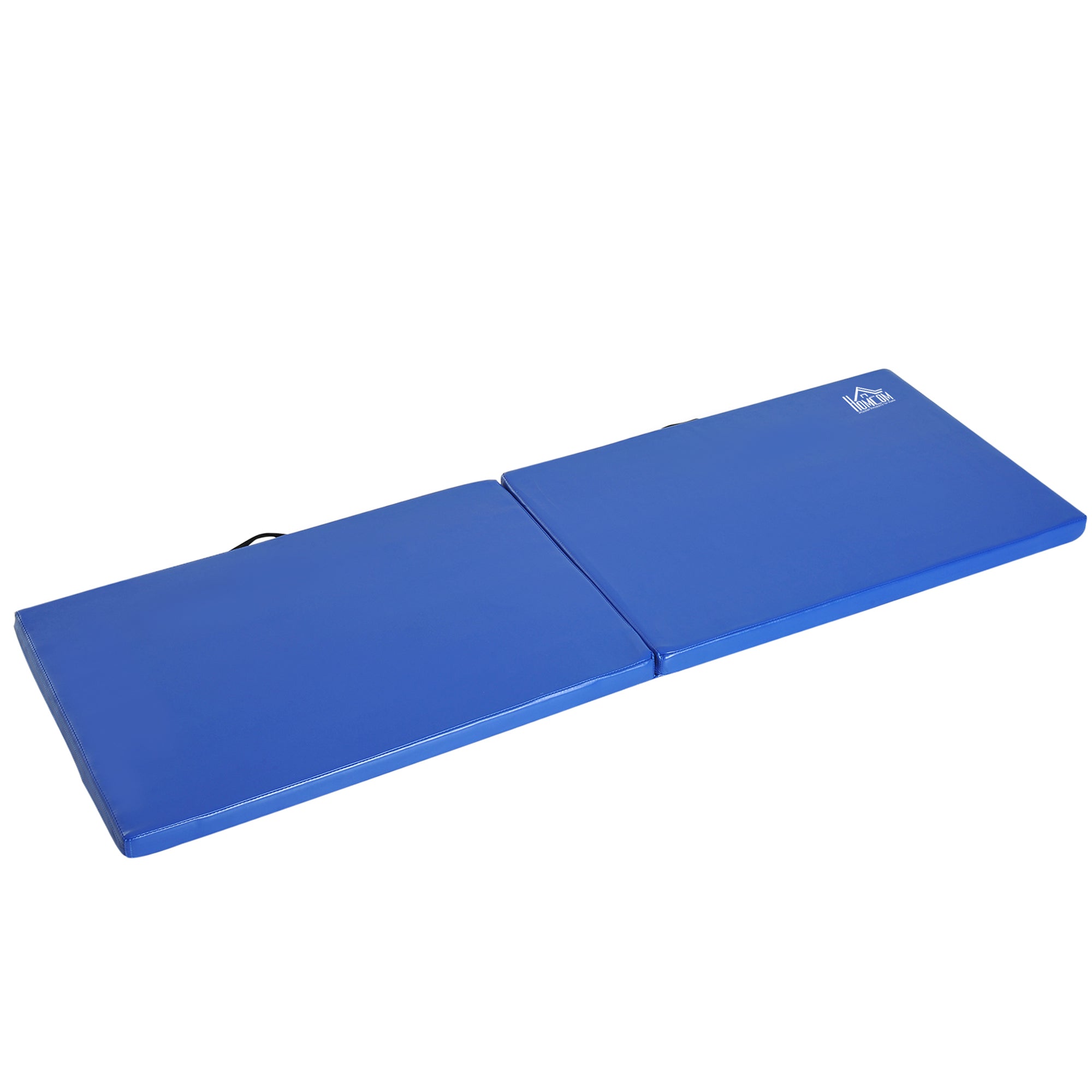 Gymnastics Yoga Pilates Fitness Folding Portable Mat Comfortable 180L x 60W x 5H cm Synthetic Coating Blue