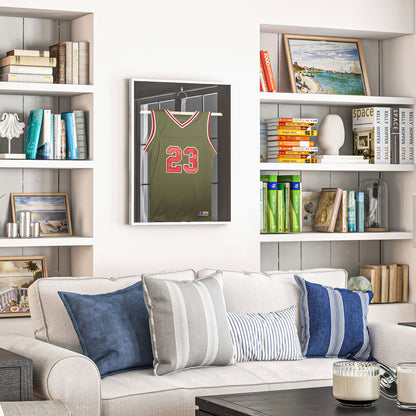 Frame box T-frame jersey frame in aluminum and UV protection acrylic, 70 x 90 cm