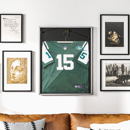 Frame box T-frame jersey frame in aluminum and UV protection acrylic, 70 x 90 cm