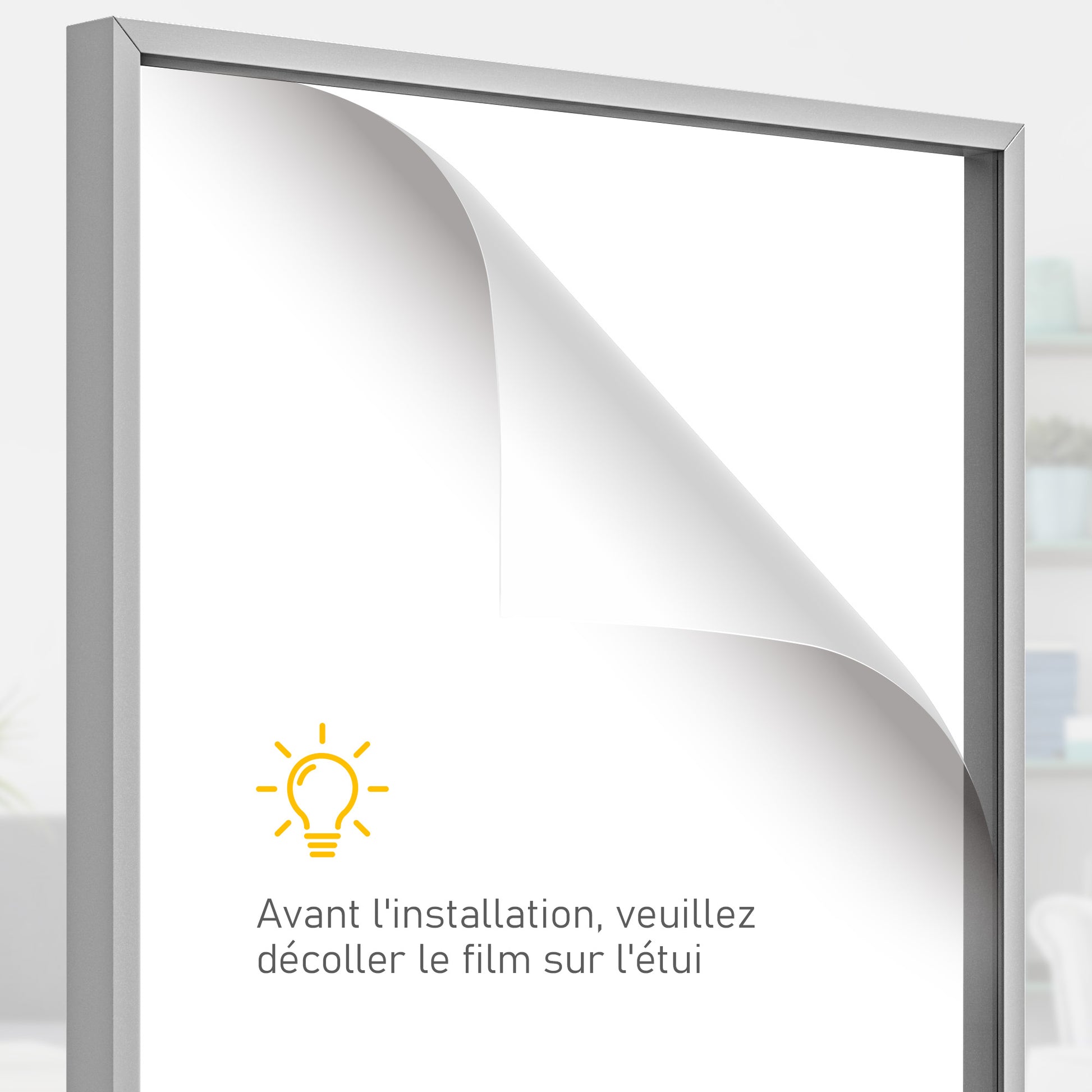 Frame box T-frame jersey frame in aluminum and UV protection acrylic, 70 x 90 cm
