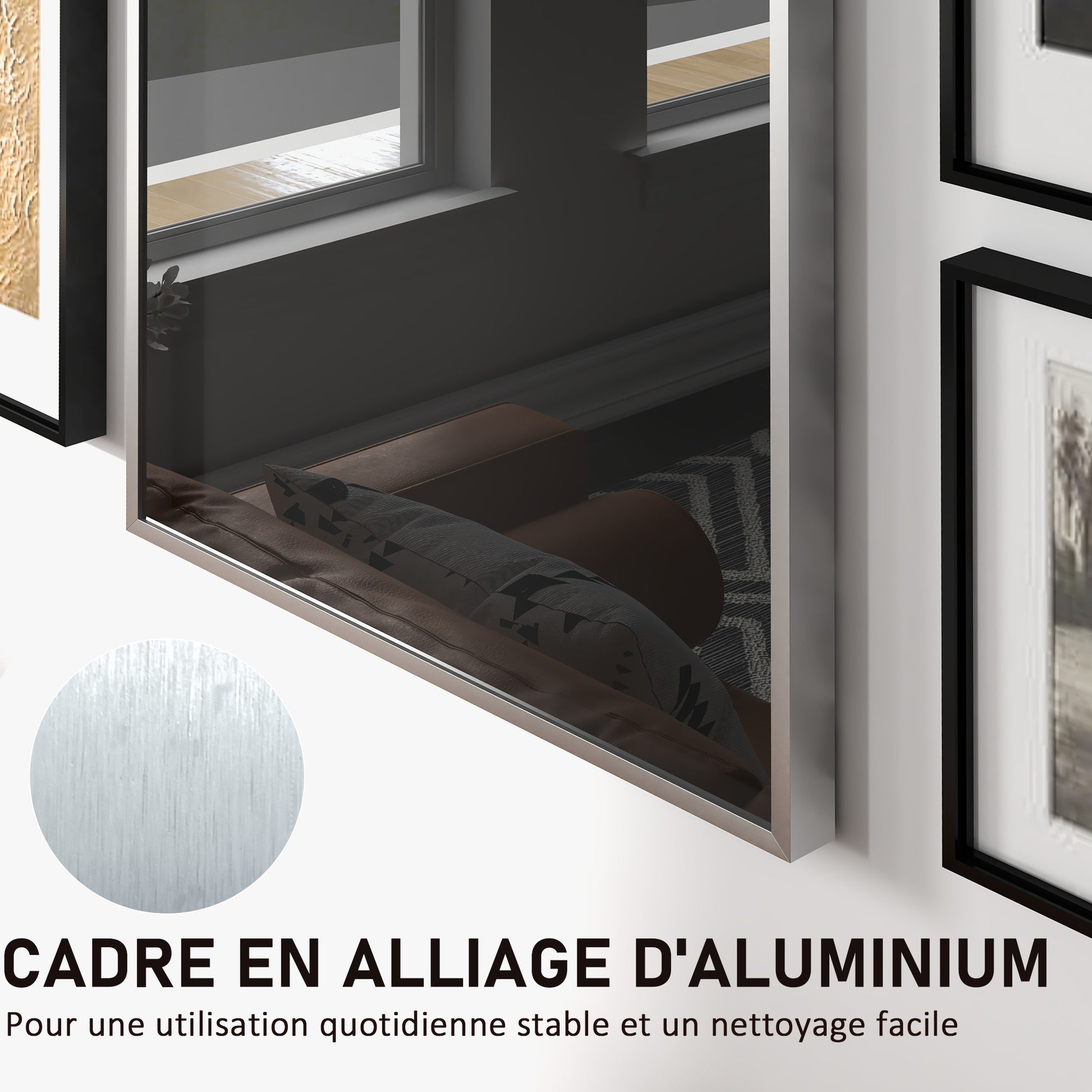 Frame box T-frame jersey frame in aluminum and UV protection acrylic, 70 x 90 cm