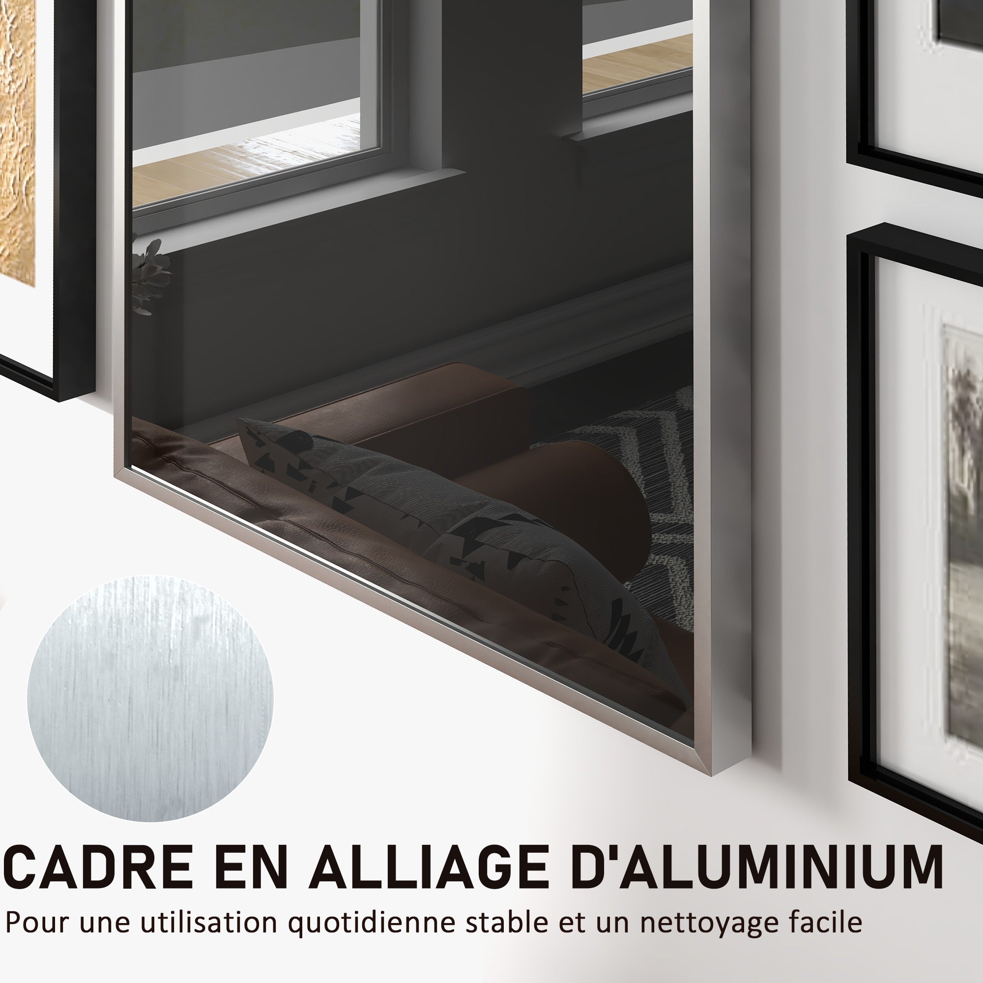 Frame box T-frame jersey frame in aluminum and UV protection acrylic, 70 x 90 cm