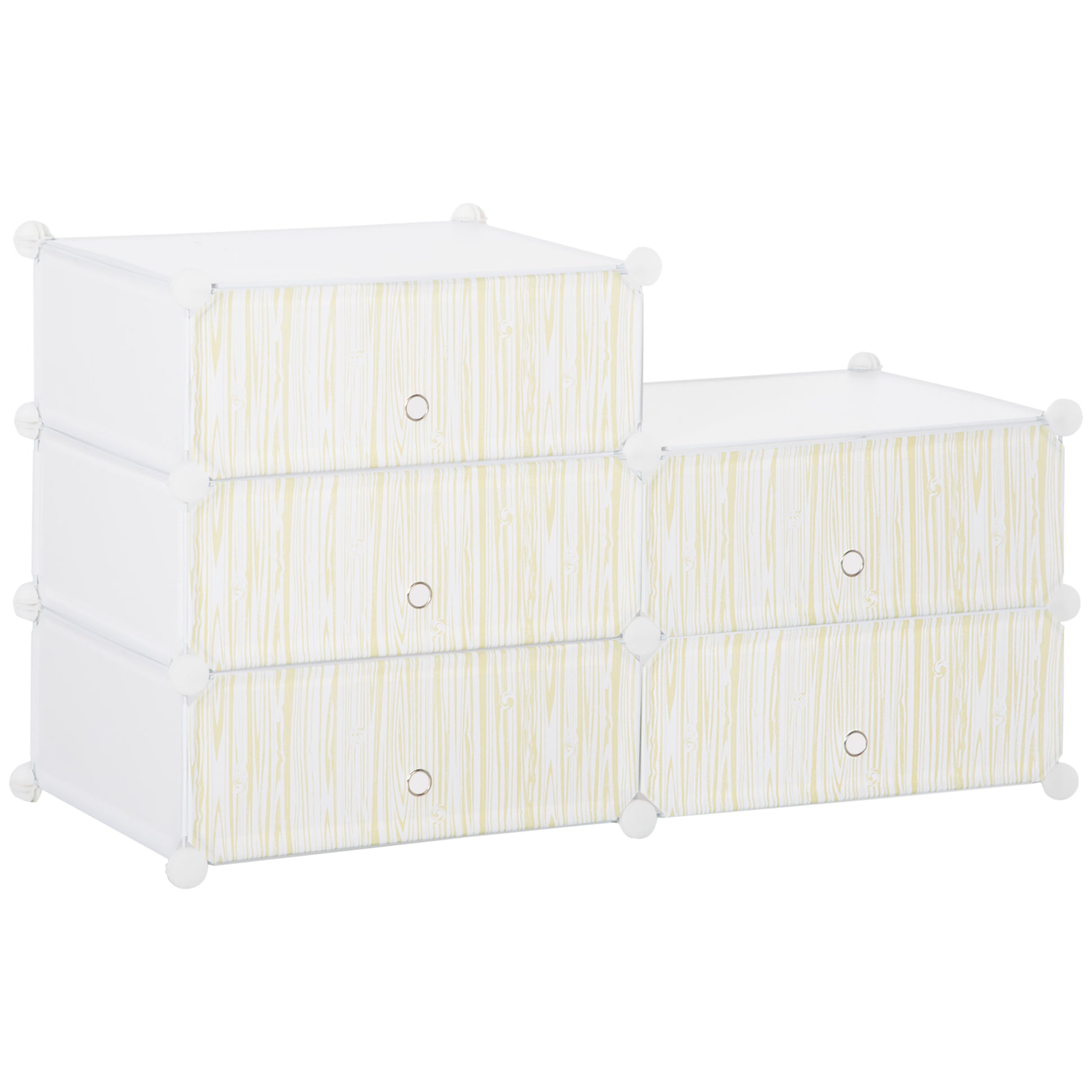 Plastic Shoe Rack Storage Shelf for 6 Pairs of Shoes Shoe Box for Hallway DIY Stackable Shelving Shoe Storage White 49 x 36.5 x 108 cm