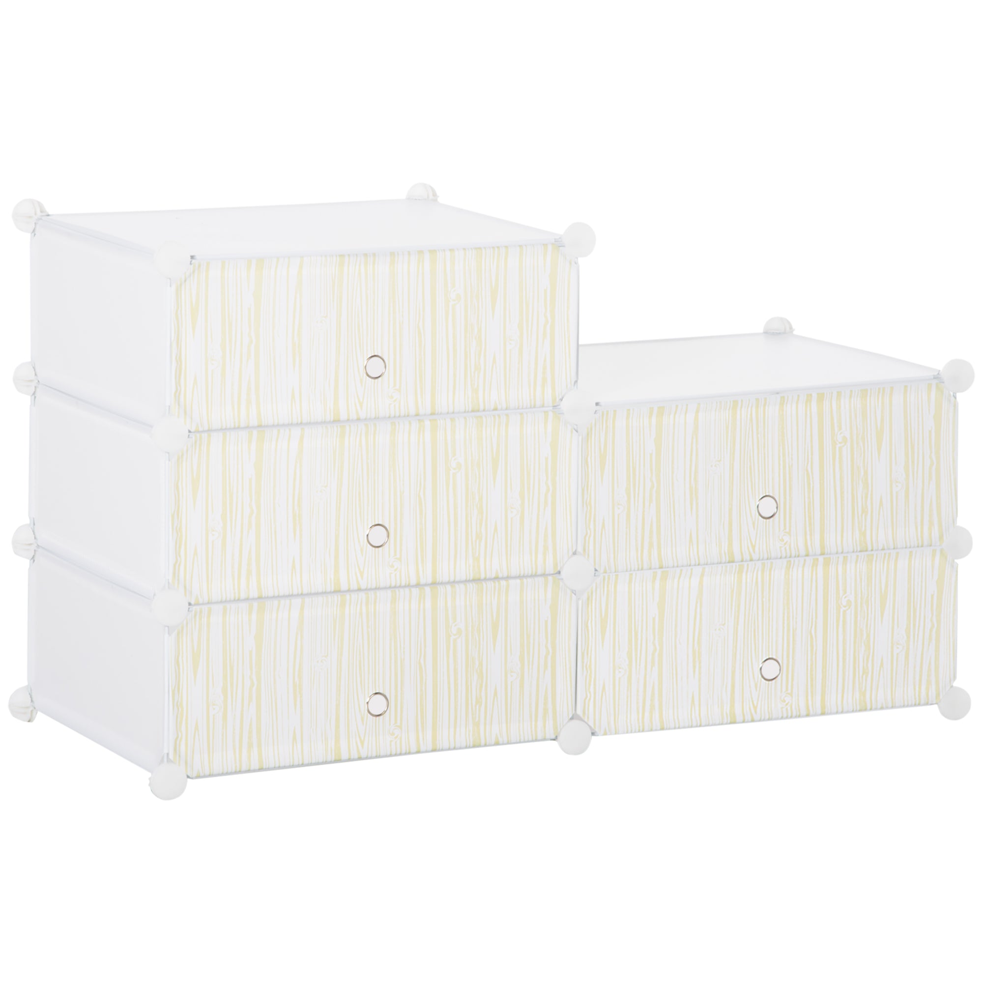 Plastic Shoe Rack Storage Shelf for 6 Pairs of Shoes Shoe Box for Hallway DIY Stackable Shelving Shoe Storage White 49 x 36.5 x 108 cm