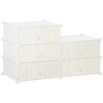 Plastic Shoe Rack Storage Shelf for 6 Pairs of Shoes Shoe Box for Hallway DIY Stackable Shelving Shoe Storage White 49 x 36.5 x 108 cm