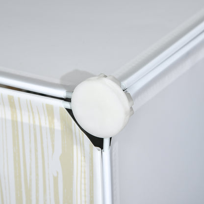 Plastic Shoe Rack Storage Shelf for 6 Pairs of Shoes Shoe Box for Hallway DIY Stackable Shelving Shoe Storage White 49 x 36.5 x 108 cm