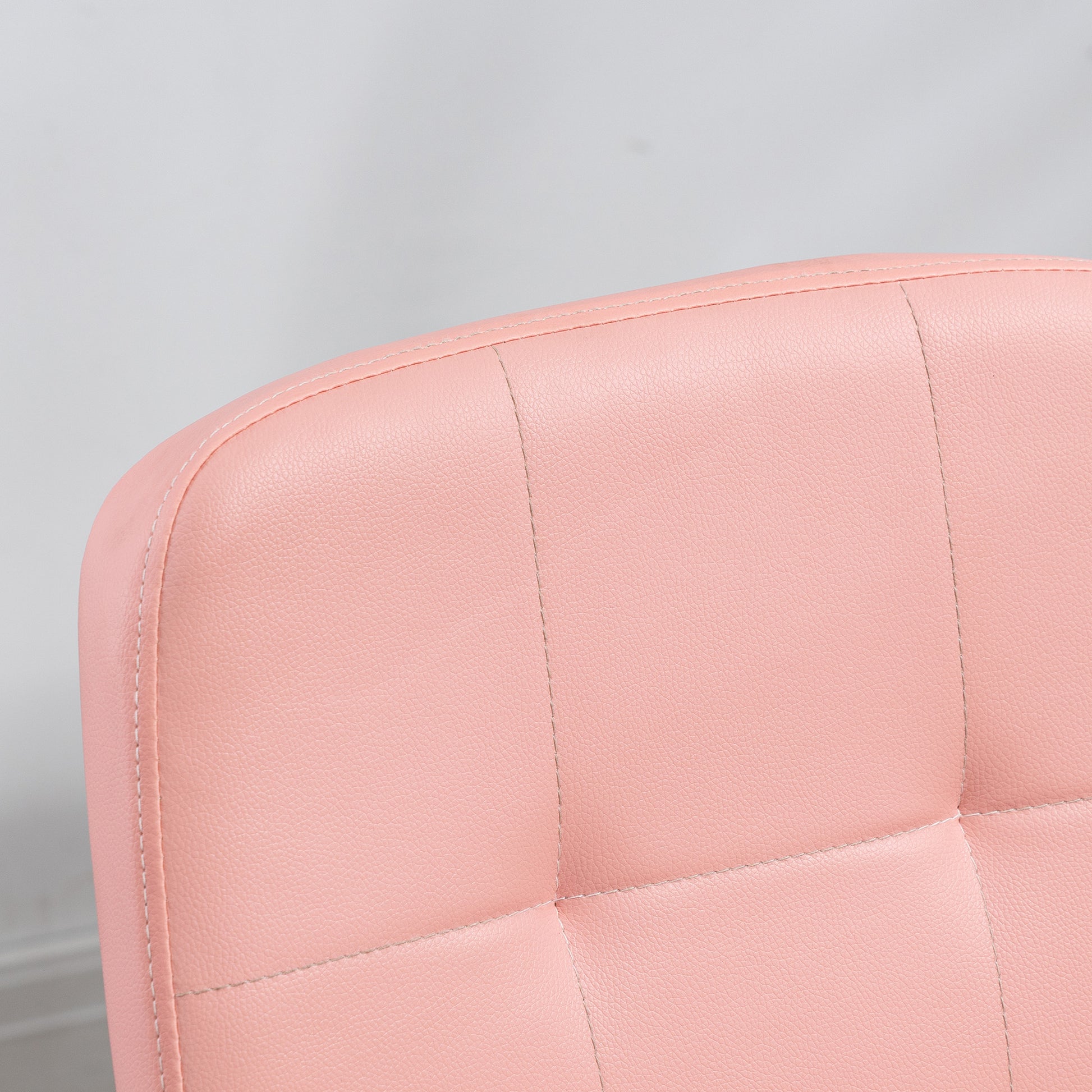 Armless Office Chair Swivel Desk Chair with Height Adjustable Modern Style Load 120 kg 45x59x90-100 cm Pink