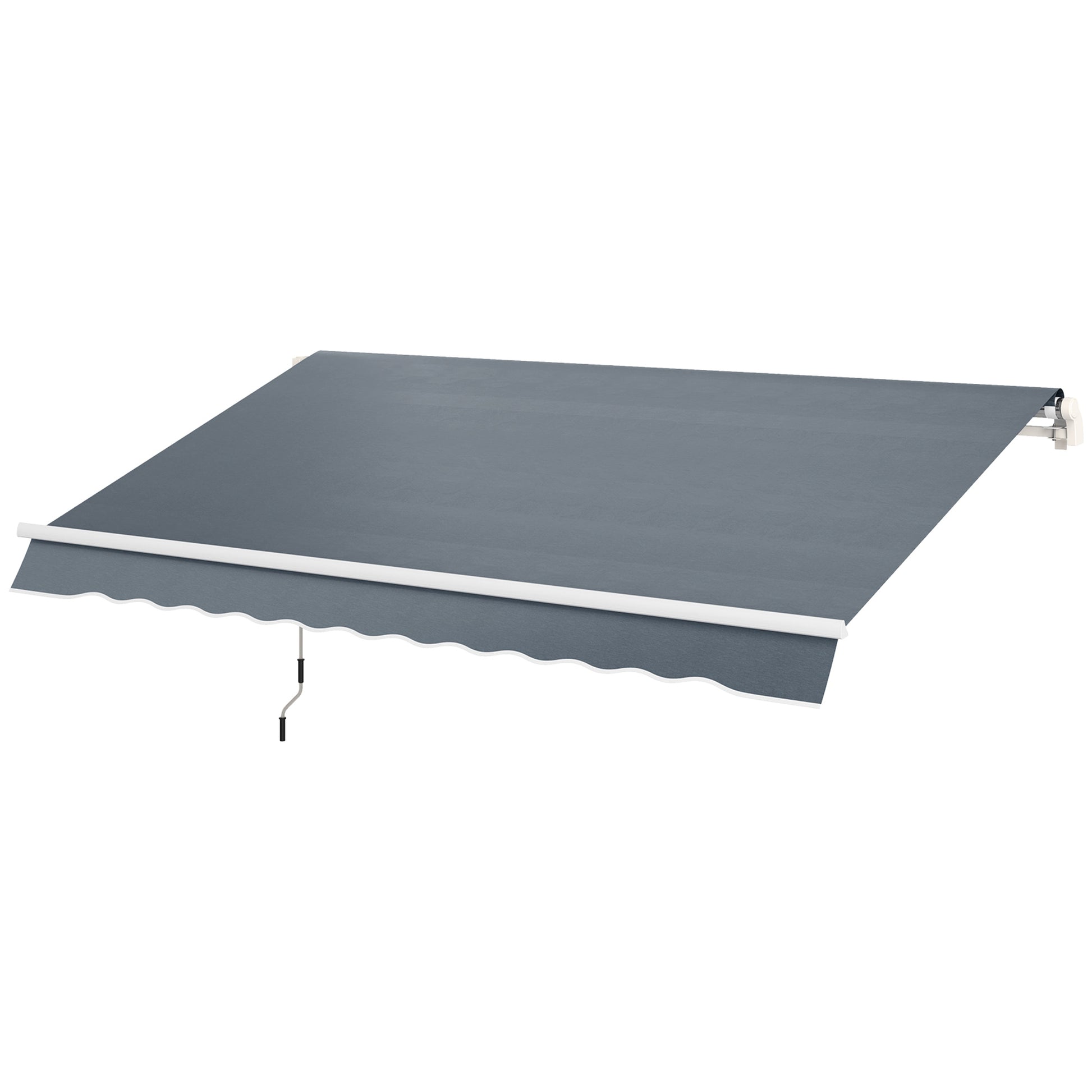 Awning Fabric with Valance Water-Repellent Replacement Fabric for 4 x 3 m Awnings Awning Cloth Awning Material Sun Protection for Garden Balcony Courtyard Gray