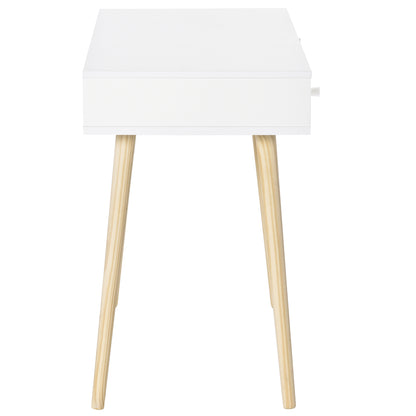 Children's Desk Console Table with 1 Open Compartment and 2 Drawers Nordic Style for Study Entry Bedroom 100x48x76.5 cm Multicolor