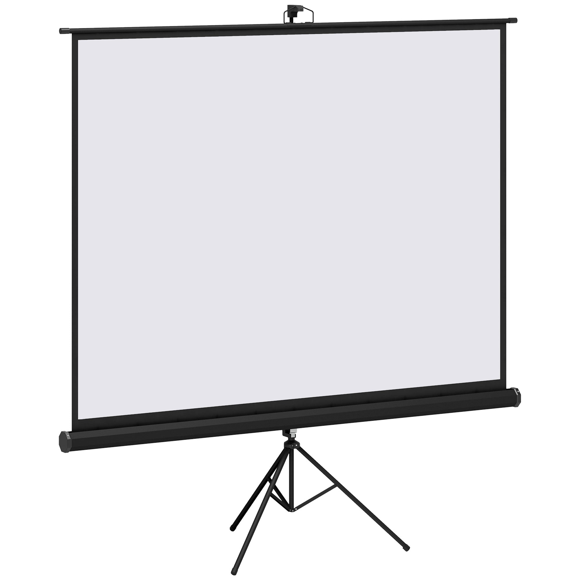 100-inch Projection Screen with Adjustable Height Tripod Stand, 4K HD 4:3 Screen Ideal for Home Cinema, Indoor/Outdoor Movies