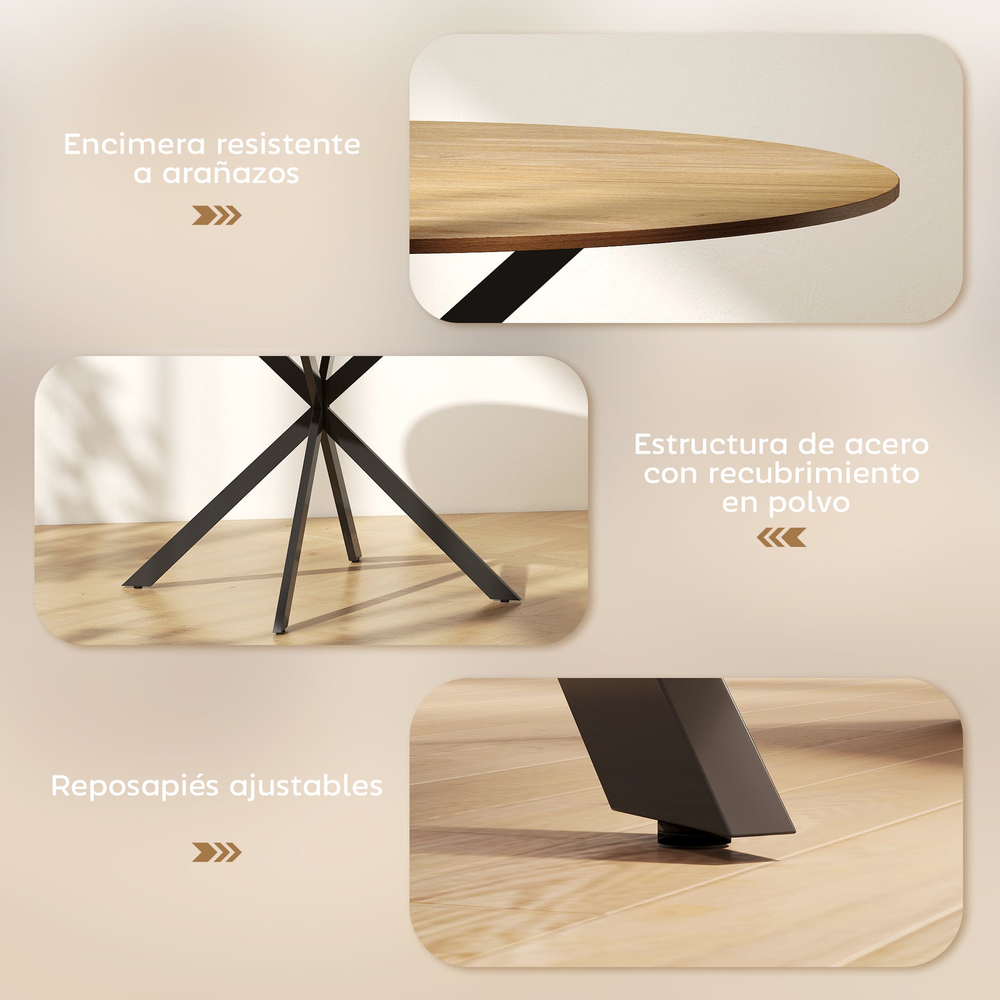 Round Dining Table for 4 People Industrial Kitchen Table with Steel Frame Ø120x75 cm Dark Brown