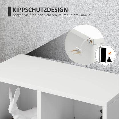 Bookcase, Shelving Unit with Levels, Storage Shelf, Kitchen Shelf for Living Room, Bedroom, White