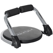 Ab Trainer, Foldable Multifunctional Trainer with Cushion, Adjustable Height Ab Exercise for Home, Max. 120 kg, Steel, Black, 55 x 42 x 11-32cm