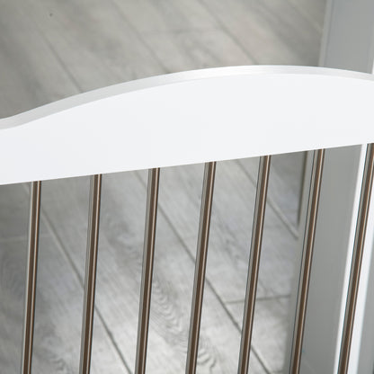 Dog Barrier, Door Guard, Foldable Dog Gate with Stand, 3 Panels, Stair Gate for Stairs, Hallway, White, 154 x 30 x 80 cm