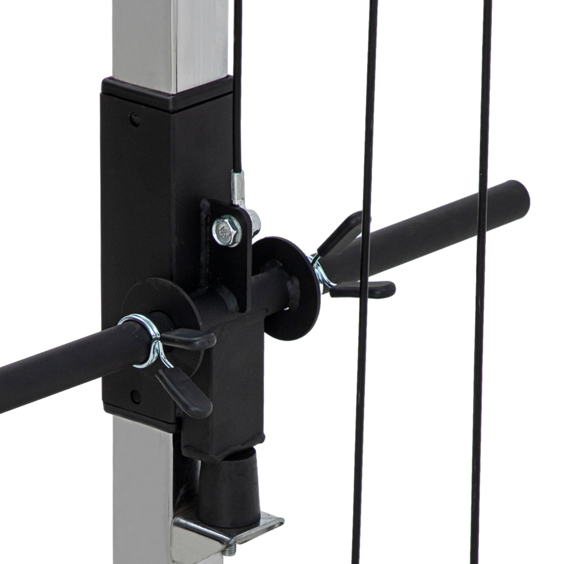 SPORTNOW Cable Pull Strength Training Station for Home Cable Crossover Machine, Plug Weights up to 50kg per side, Cable Pull Station with Handles, Free-Standing Cable Pull Tower for Exercises Home Gym 245 x 207 cm