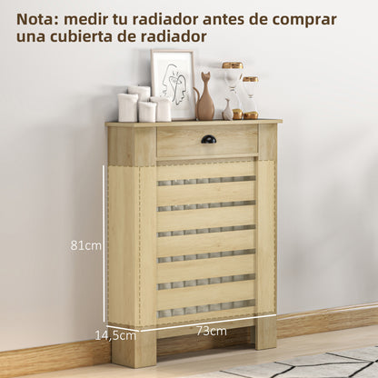 Radiator Cover with Drawer MDF Radiator Cover for Living Room Bedroom Hallway 78x19x95.5 cm Oak