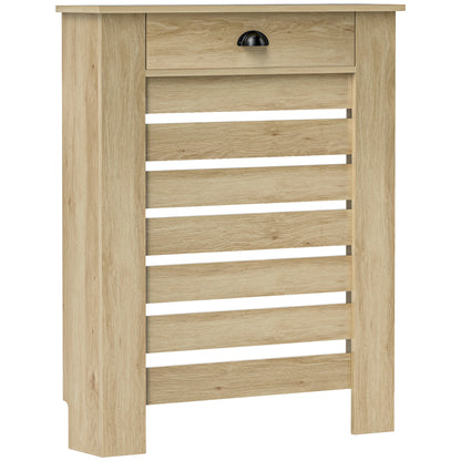 Radiator Cover with Drawer MDF Radiator Cover for Living Room Bedroom Hallway 78x19x95.5 cm Oak
