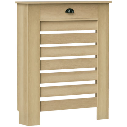 Radiator Cover with Drawer MDF Radiator Cover for Living Room Bedroom Hallway 78x19x95.5 cm Oak