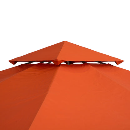 Replacement Roof for Pavilion 3x3m Water-Resistant Pavilion Roof for Metal Pavilion Pavilion Replacement Roof Garden Pavilion Party Tent Garden Tent Polyester Rust Red