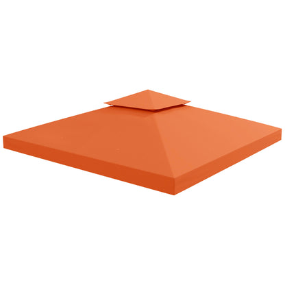 Replacement Roof for Pavilion 3x3m Water-Resistant Pavilion Roof for Metal Pavilion Pavilion Replacement Roof Garden Pavilion Party Tent Garden Tent Polyester Rust Red