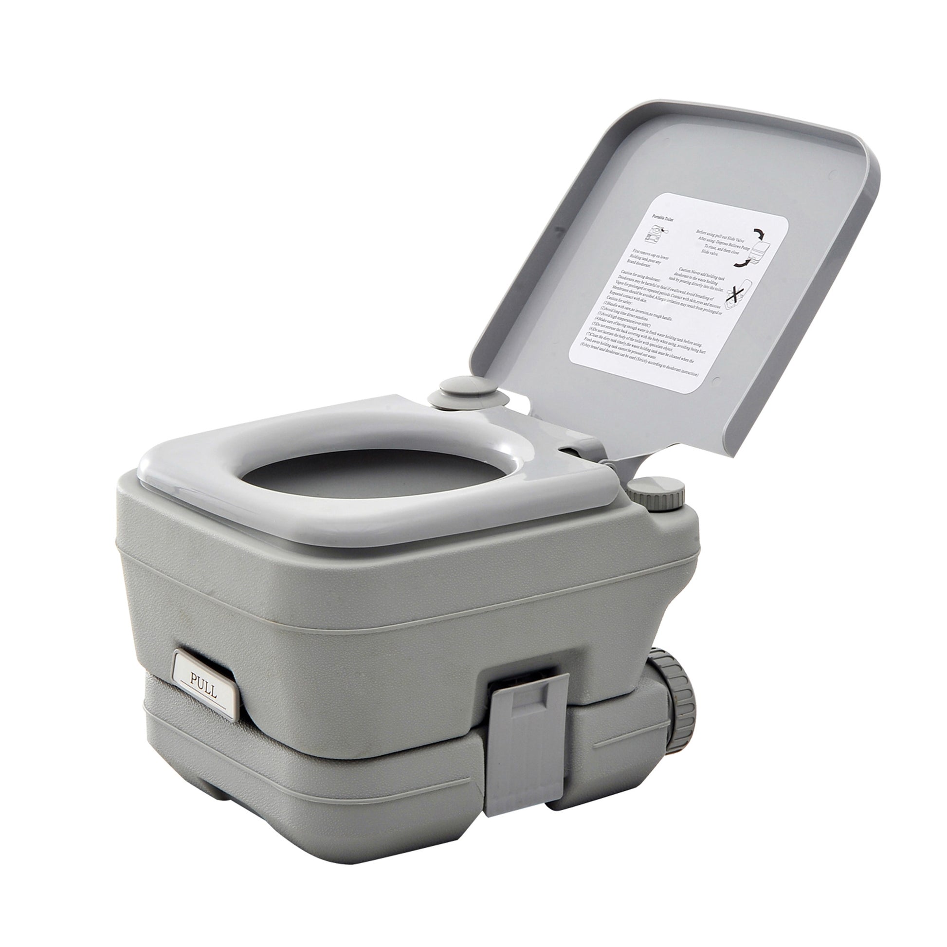 Camping Toilet Foldable Travel Toilet max. Load Capacity up to 200 kg 10L Portable Toilet Dry Separation Toilet for Camping, Hiking, Traveling, Fishing Gray