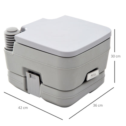 Camping Toilet Foldable Travel Toilet max. Load Capacity up to 200 kg 10L Portable Toilet Dry Separation Toilet for Camping, Hiking, Traveling, Fishing Gray