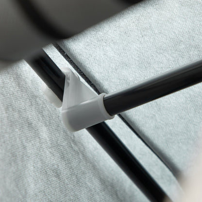 Fabric Wardrobe, Clothes Rail Wardrobe with 8 Shelves, Folding Wardrobe, Foldable Closet for Bedroom, Hallway, Non-Woven Fabric, Light Grey, 125 x 43 x 162.5 cm