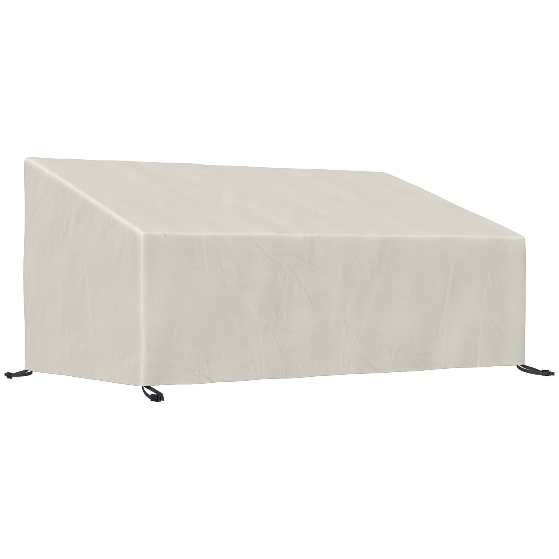 Beige Protective Cover for 3-Seater Bench 218x111x63/101 cm Waterproof Cover for Outdoor Garden Furniture Terrace Sofa Table Chair or BBQ