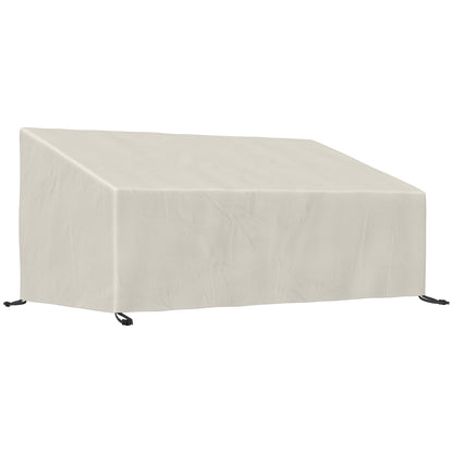 Beige Protective Cover for 3-Seater Bench 218x111x63/101 cm Waterproof Cover for Outdoor Garden Furniture Terrace Sofa Table Chair or BBQ
