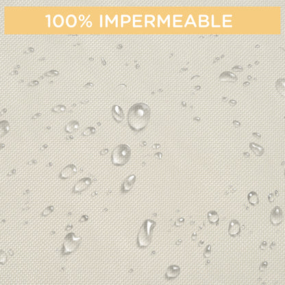 Beige Protective Cover for 3-Seater Bench 218x111x63/101 cm Waterproof Cover for Outdoor Garden Furniture Terrace Sofa Table Chair or BBQ