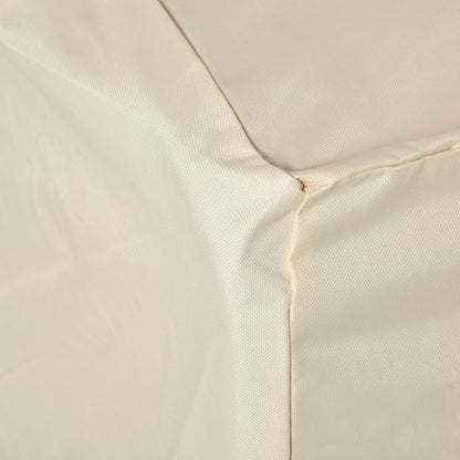 Beige Protective Cover for 3-Seater Bench 218x111x63/101 cm Waterproof Cover for Outdoor Garden Furniture Terrace Sofa Table Chair or BBQ