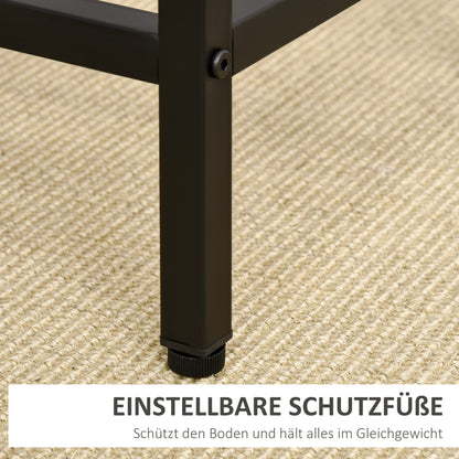 5-Piece Bar Table Set Bar Table with Bar Stool Set Dining Table with 4 Chairs Kitchen Table for Dining Room, Kitchen, Oak+Black