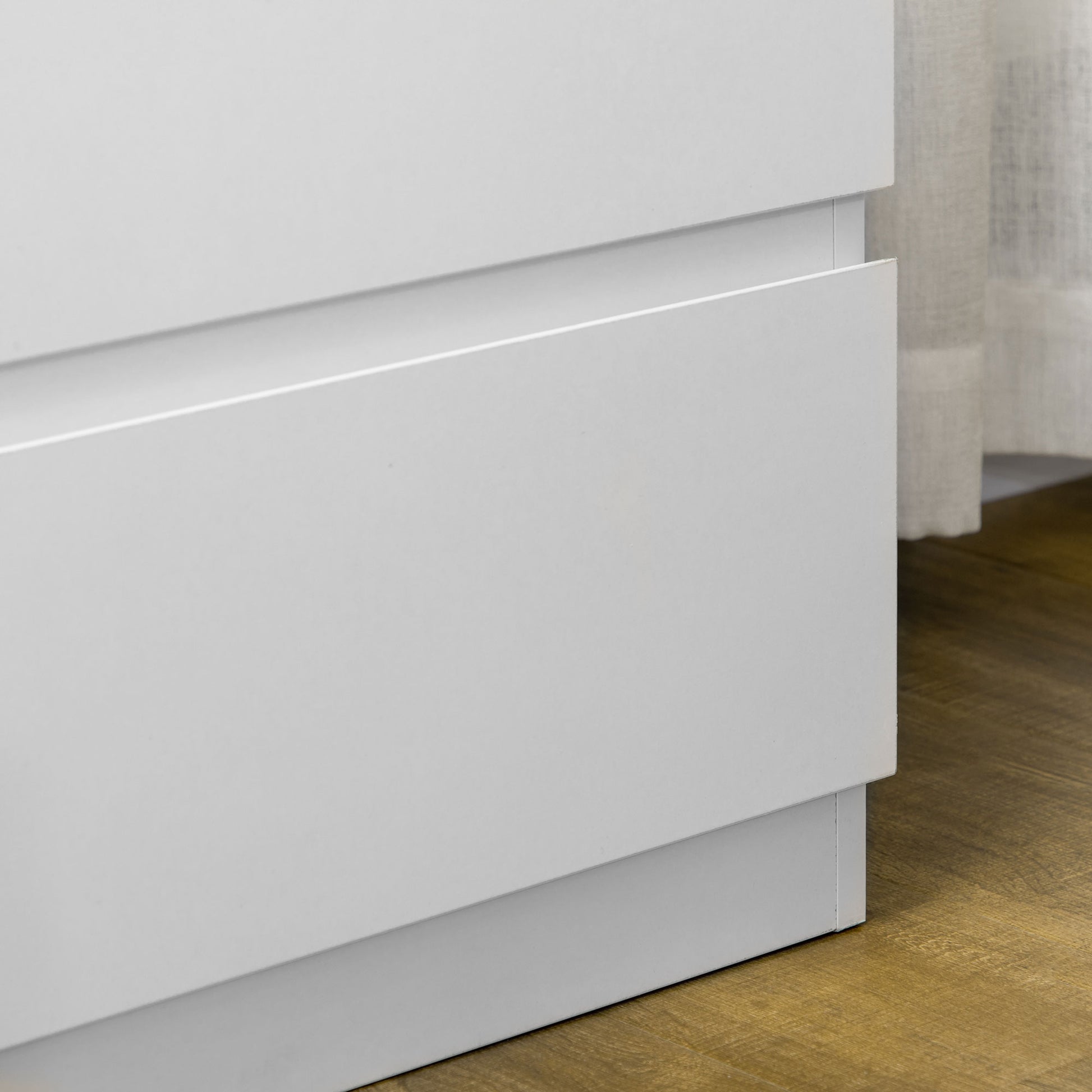 3-Drawer Chest Bedroom Storage Furniture Modern Sleek Design with Soft-Close Mechanism for Bedroom, Living Room - 60 x 38 x 100 cm, White