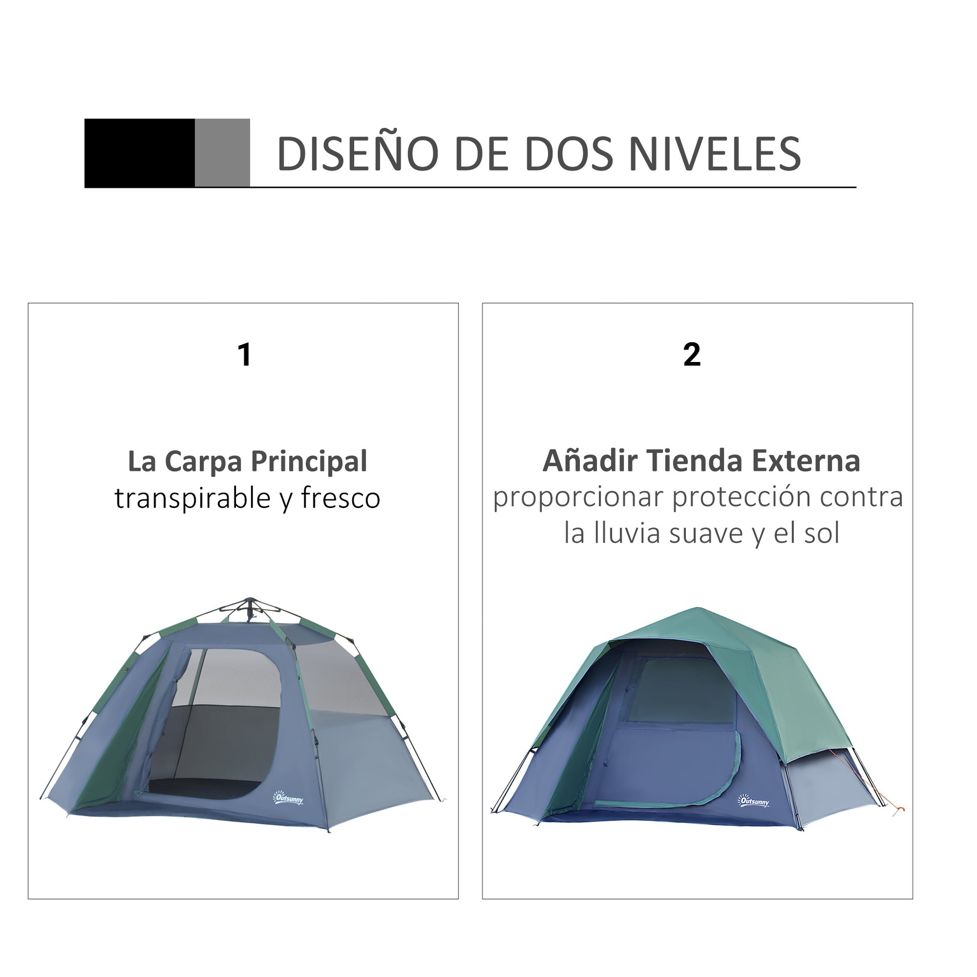 Pop-Up Tent for 2-3 People Waterproof Camping Tent 3000 mm Camping Tent with Pockets Windows and Carry Bag 98.4x76.4x63 inches Green