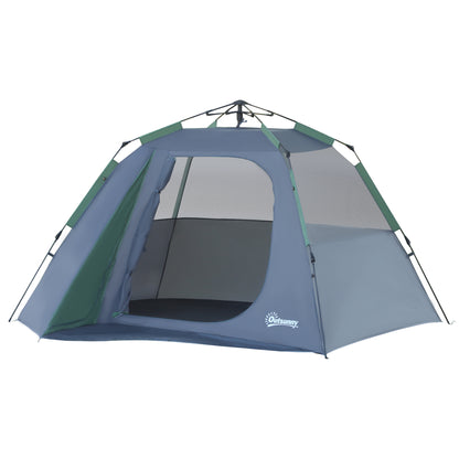 Pop-Up Tent for 2-3 People Waterproof Camping Tent 3000 mm Camping Tent with Pockets Windows and Carry Bag 98.4x76.4x63 inches Green