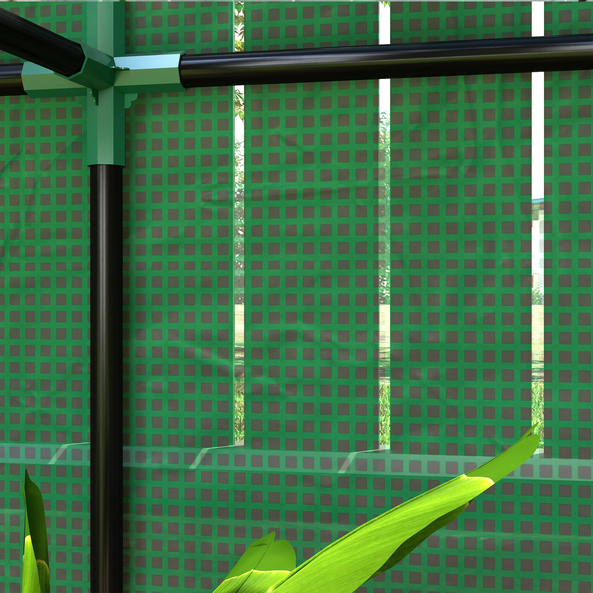 Greenhouse with Shelves Roll-Up Door, Winterproof Steel Frame Greenhouse, Greenhouse for Balcony, Garden, Tomato House with UV Protection 100x40x150cm Tomato Greenhouse for Vegetables Flowers Plants Green