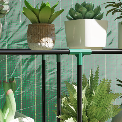 Greenhouse with Shelves Roll-Up Door, Winterproof Steel Frame Greenhouse, Greenhouse for Balcony, Garden, Tomato House with UV Protection 100x40x150cm Tomato Greenhouse for Vegetables Flowers Plants Green