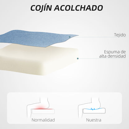 Armless Swivel Office Chair Upholstered in Synthetic Linen with Adjustable Height for Study Bedroom Dressing Table Load 120 kg Light Blue