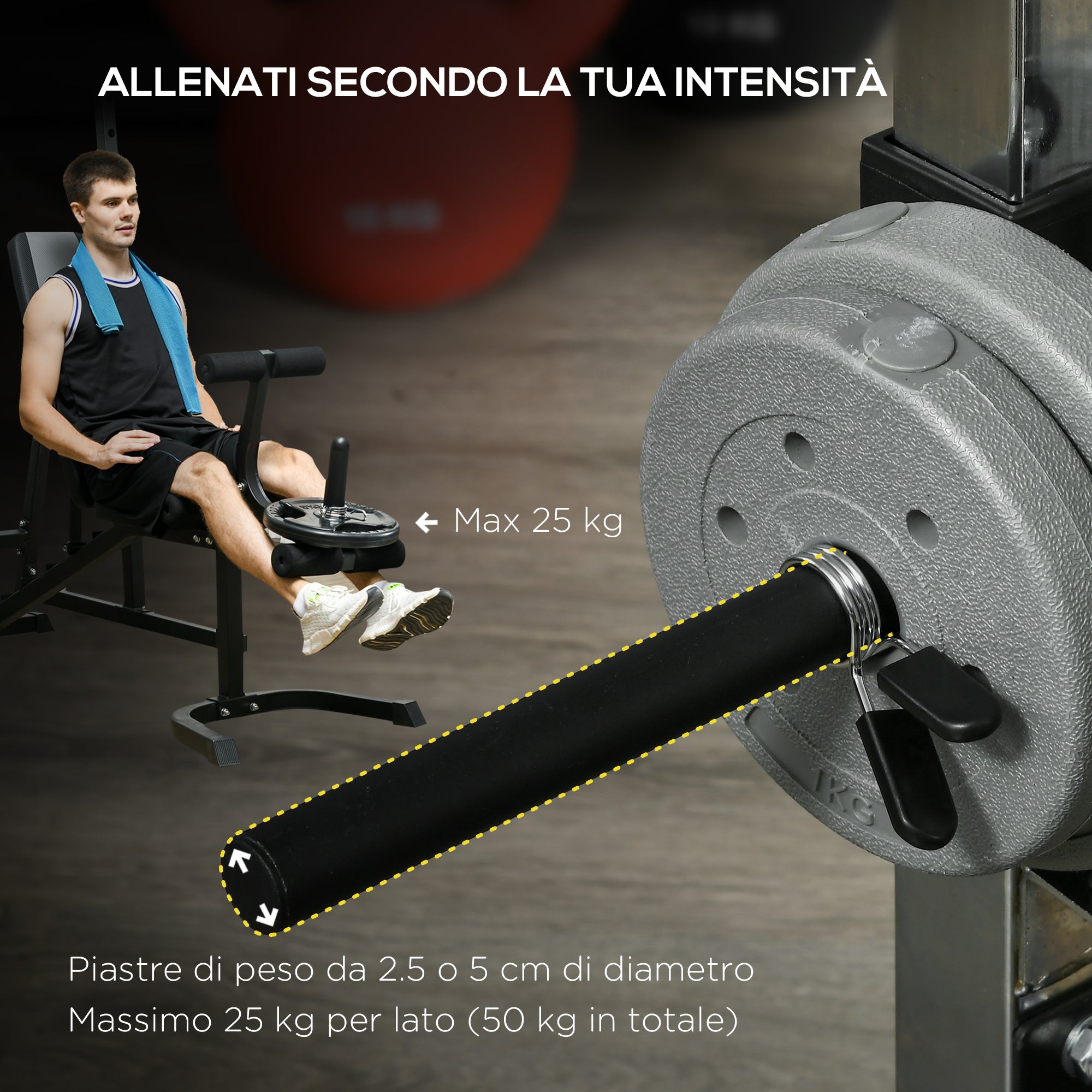 SPORTNOW Multifunctional Fitness Station with Ab Bench, Adjustable Power Tower with 15 Levels Barbell Rack for Home Workout, 152x105x212cm, Black