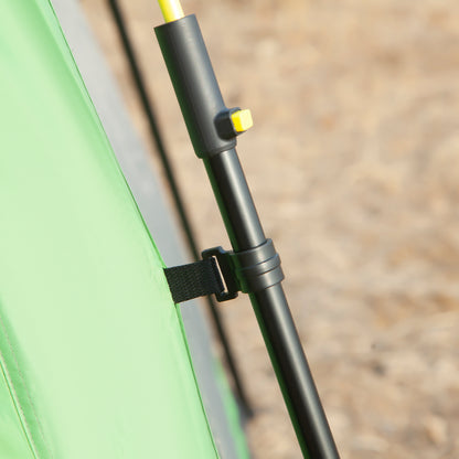 Camping Tent 6 Person Family Dome Tent Faux Leather 2000mm Easy Setup for Family Trekking Festival Steel Fiberglass Green 320 x 320 x 180 cm