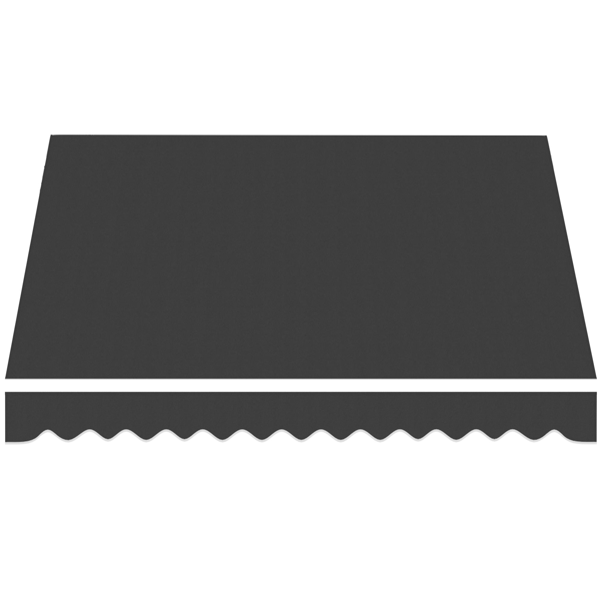 Replacement Awning Fabric with UV Protection, Water-Resistant for 3.5 x 2.5 m Frame — Dark Gray