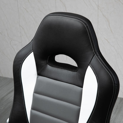 Office Chair Desk Chair Adjustable Swivel Chair with Foldable Armrests 5 Wheels and Rocking Function Load 120 kg 65x69x112-122 cm Gray