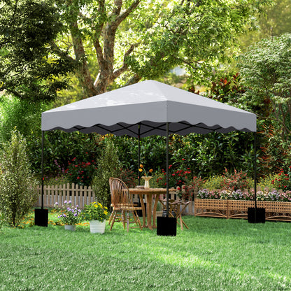 Pavilion approx. 3x3m, water-repellent Stable Winterproof Pop-up Folding Pavilion with UV Protection 50+, Foldable Party Tent Garden Tent with Rolling Bag, Garden Pavilion for Camping Garden, Light Grey