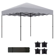 Pavilion approx. 3x3m, water-repellent Stable Winterproof Pop-up Folding Pavilion with UV Protection 50+, Foldable Party Tent Garden Tent with Rolling Bag, Garden Pavilion for Camping Garden, Light Grey