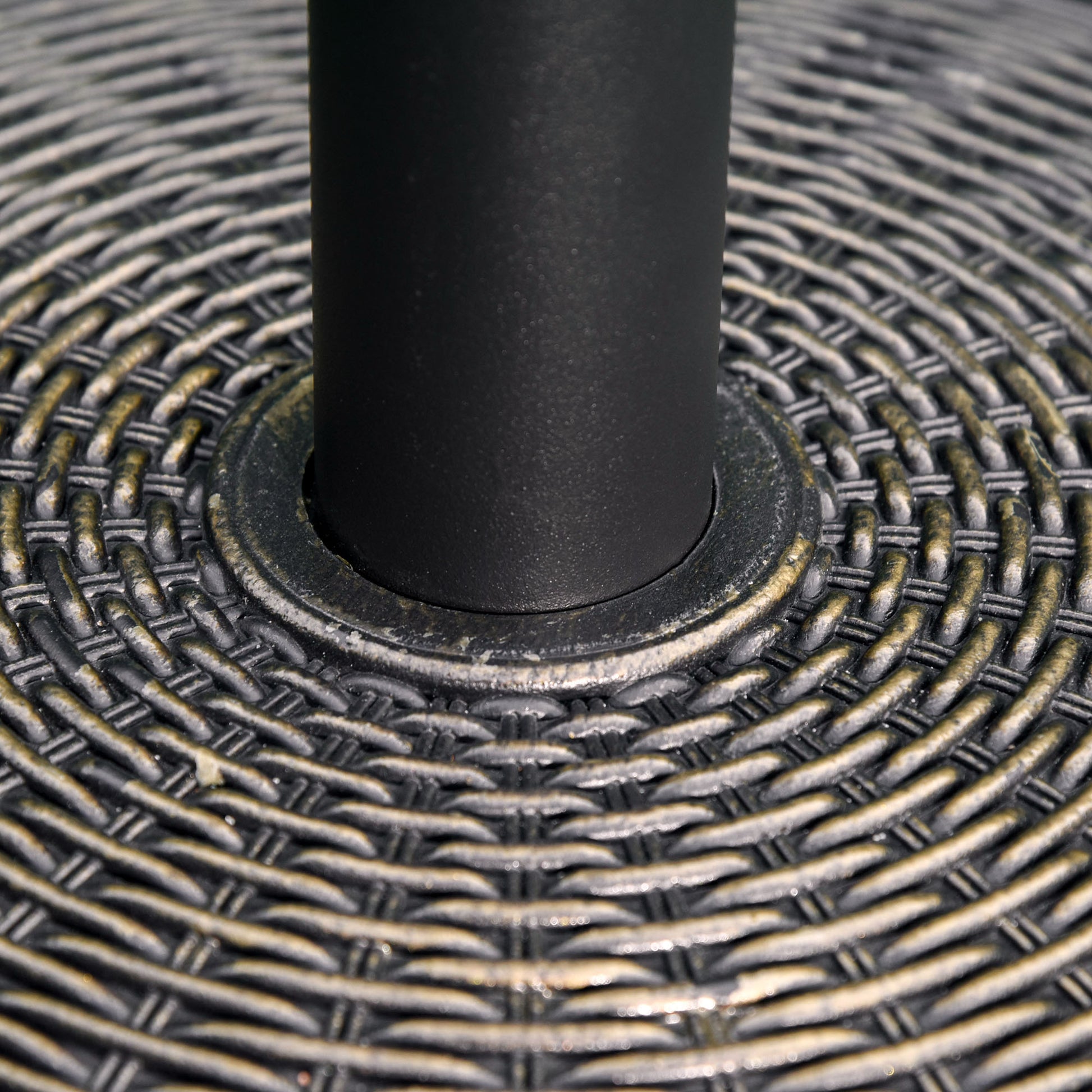 Garden Parasol Base Net Weight 13 kg Retro Cement Parasol Stand for 35mm/38mm/48mm Poles for Terrace Outdoor Patio Ø48x34 cm Bronze