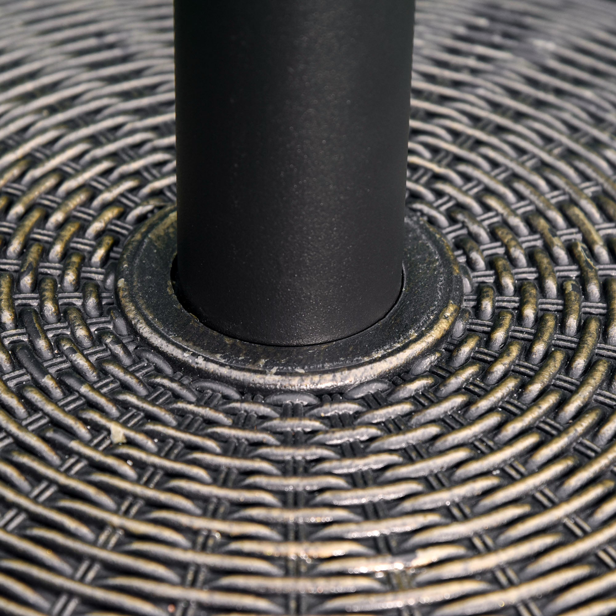 Garden Parasol Base Net Weight 13 kg Retro Cement Parasol Stand for 35mm/38mm/48mm Poles for Terrace Outdoor Patio Ø48x34 cm Bronze
