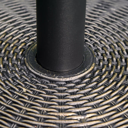 Garden Parasol Base Net Weight 13 kg Retro Cement Parasol Stand for 35mm/38mm/48mm Poles for Terrace Outdoor Patio Ø48x34 cm Bronze